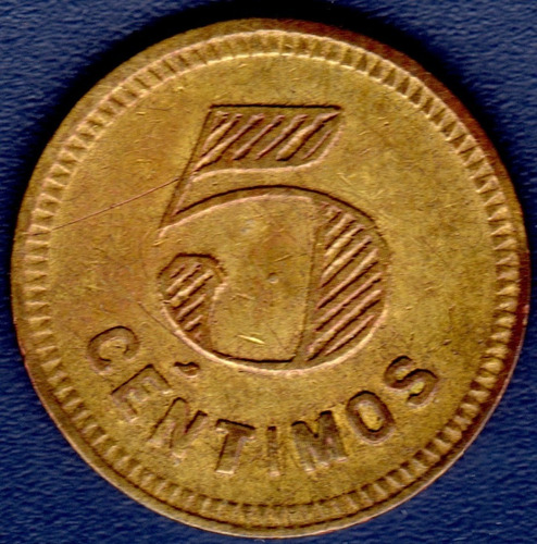 Moneda De 5 Céntimos 1916 Del Lazareto De Maracaibo