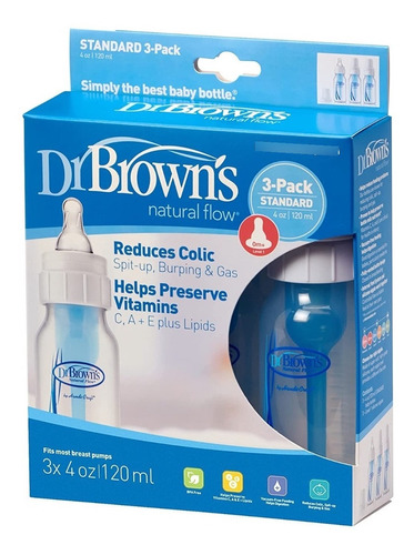 Set De Teteros Dr. Browns, 4 Oz L X3 Recien Nacido