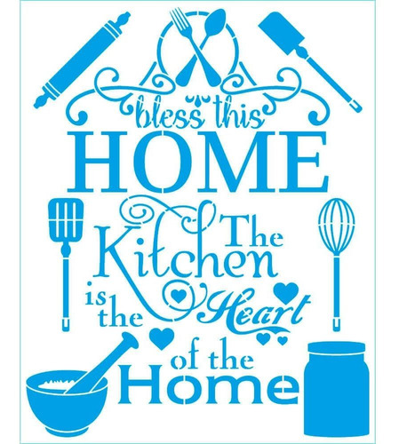 Stencil Litoarte 20 X 25 Cm - Str-226 Home Kit Kitchen