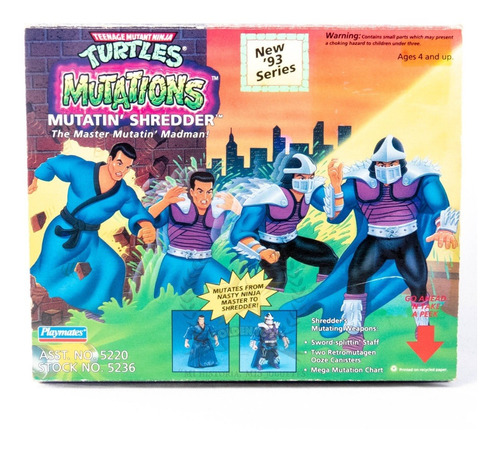 Tmnt Mutations Playmates Vintage Shredder  Golden Toys