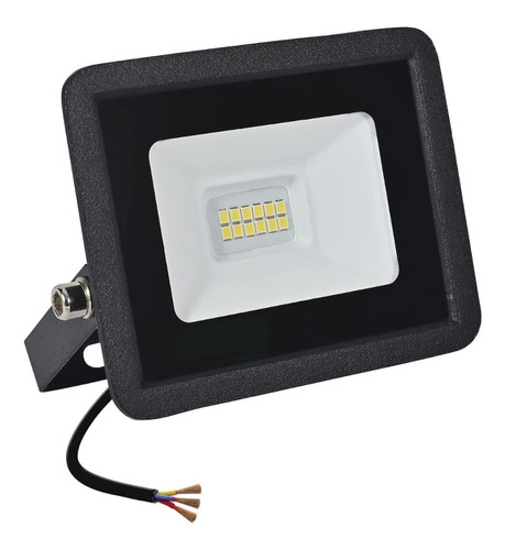 Foco Proyector De Área Led Ecostreet 10w Color de la carcasa Negro Color de la luz Frío