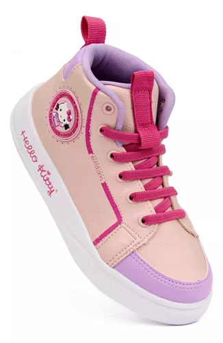 Tênis Infantil Feminino Hello Kitty by WorldColors - Branco/Pink