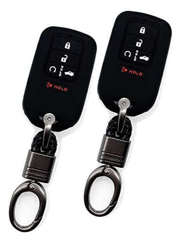 2pcs Silicone Key Fob Remote Cover For Honda Cr-v Accor...