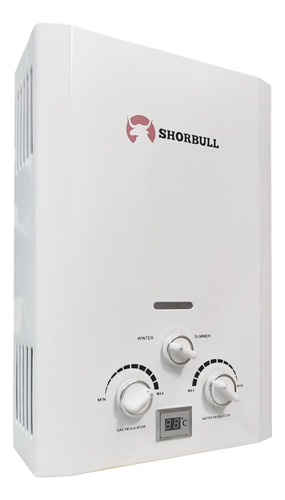 Calentador Paso Shorbull Instantáneo Agua Ahorrador Gas 8l Color B Tipo De Gas Glp