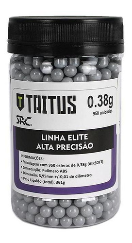 Esfera Taitus De Plástico Bbs 6mm De 0,38g Linha Elite Com