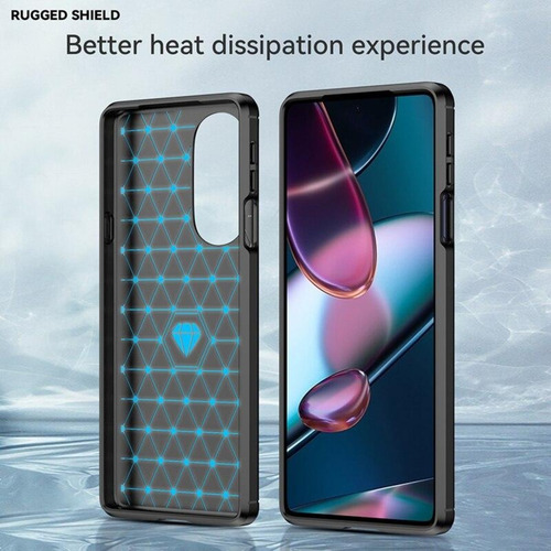 Funda Para Moto Edge 30 Tpu Fibra Carbono Rugged