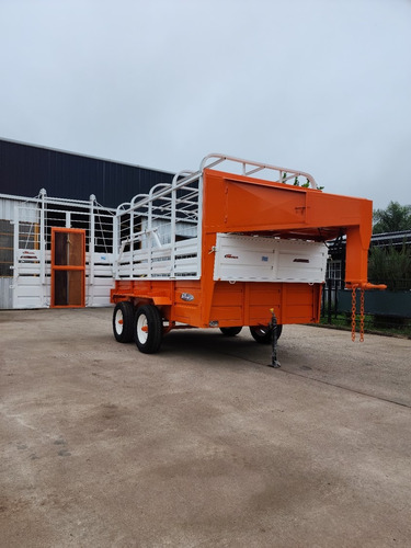 Acoplado 4 Mts Carro Vaquero Jaula Trailer Enganche Cigueña