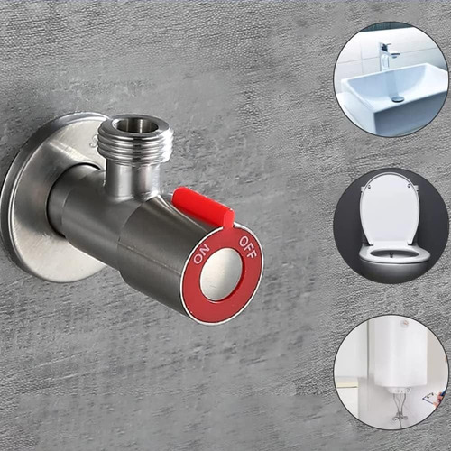 5 Uds Llaves De Paso Griferia Angular Acero Inox He-he 1/2