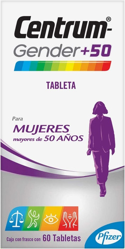 Centrum Gender +50 C/60 Tabletas Multivitaminico Mujer