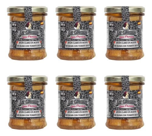 La Gitana AtĂșn Claro Aceite De Oliva Con Tomate Seco 6 Pzas