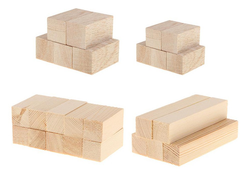 25 Piezas De Bloques De De Balsa, Varillas De Pino, Palos, /