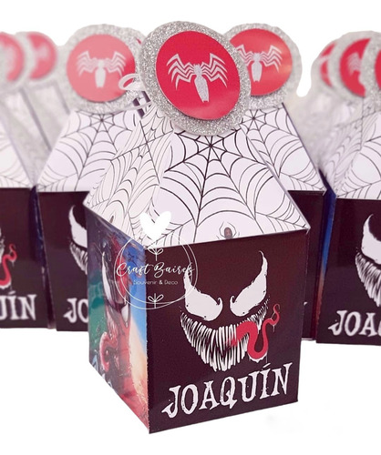 20 Cajas Golosineras Para Candy Bar Venom Craftbaires 