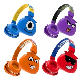 Fone Ouvido Bluetooth Infantil Mostrinhos Sem Fio Kids