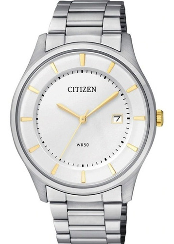 Citizen Men White Dial Gold Silver Bd0041-54b