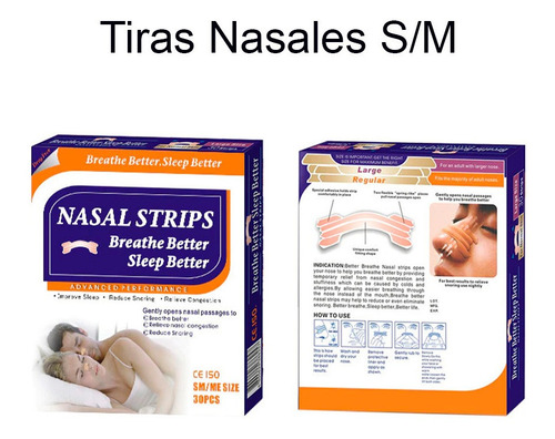 Imagen 2 de 8 de Tiras Nasales Adhesivas Antironquidos, Respira Bien Mejor Lb