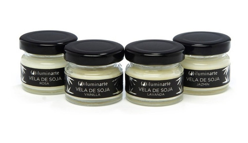 Vela De Soja Aromática Etiqueta Negra X 8 Unidades