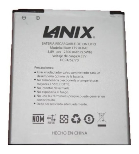 Batería Lanix Para Ilium Lt510 100% Original Con Garantia