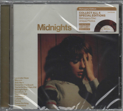 Taylor Swift - Midnights - Mahogany Cd Album
