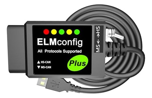 Elmconfig Obd2 A Cable Usb Elm327 Obd2 Lector De Código De E