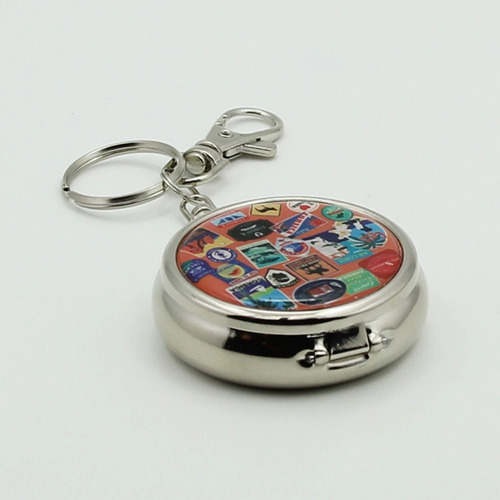 Cenicero Portátil De Bolsillo Tipo Reloj Llavero Inoxidable