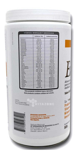 Imagen 5 de 6 de Malteada Enersoy Alimento De Soya Chocolate 500 G Vitaminas