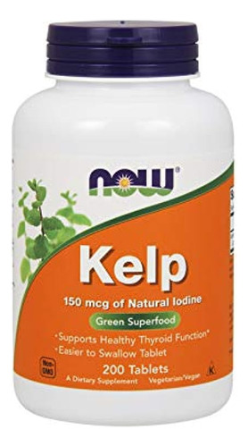 Now Supplements, Kelp 150 Mcg De Yodo Natural, Tableta Más F