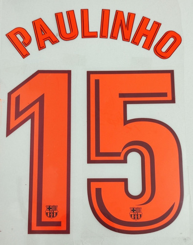 Nombre Y Numero Fc Barcelona 17-18 Paulinho Tercera