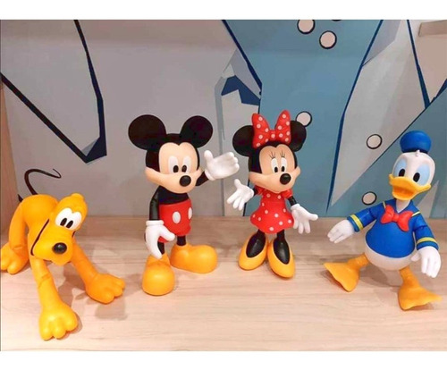Imagen 4 de 6 de Set X 4 Pzs Mickey Mouse Y Sus Amigos Juguete Articulados Lb