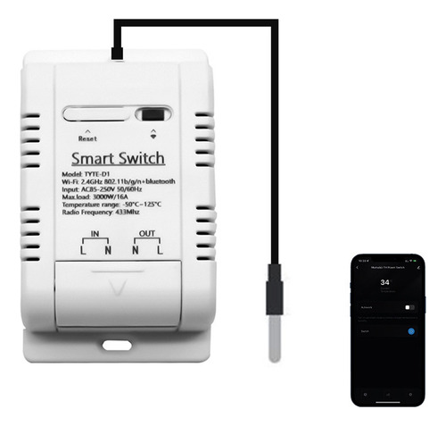 Interruptor De Temperatura Inteligente Tuya Wifi 16a 3000w P