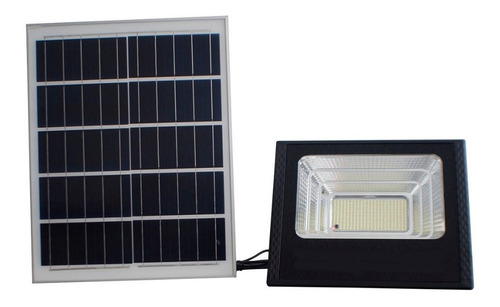 Reflector Led 300w Solar Con Panel Solar Bateria Luz Blanca Color de la carcasa Negro Color de la luz Blanco frío