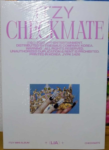 Itzy Checkmate (lia Ver.) Poster Sticker Photobook Import Cd