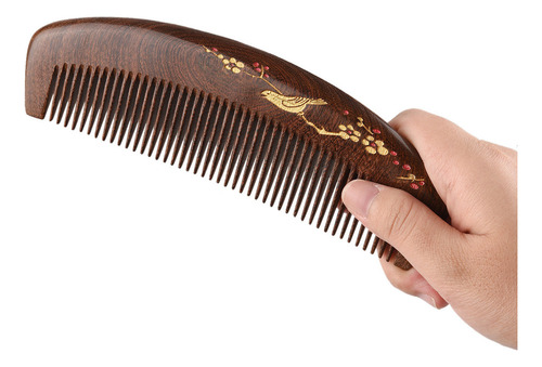 Peine De Madera Con Dientes Finos Para Mujer, Madera No Está