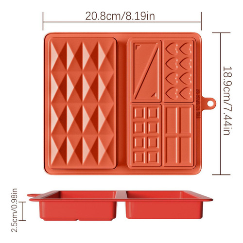 Molde De Chocolate De Silicona Molde De Barra De Chocolate M