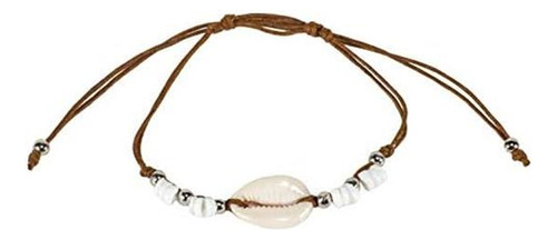 Pulsera Tobillera Con Cordón Ajustable Bluerica Con Cuentas