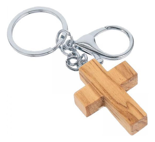Llavero Con Forma De Cruz De Madera Para Colgar Regalos Reli