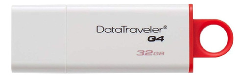 Pendrive Kingston DataTraveler G4 DTIG4 32GB 3.0 branco e vermelho