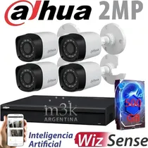 Comprar Kit Seguridad Dahua Dvr 4ch+4 Cámaras 2mp\u002F1080\u002Ffullhd+disco Color Blanco
