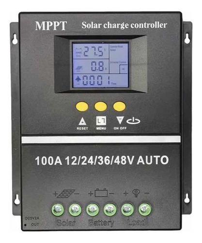 Controlador Regulador Carga Solar 12/24/36/48 Vol Mppt 100 A