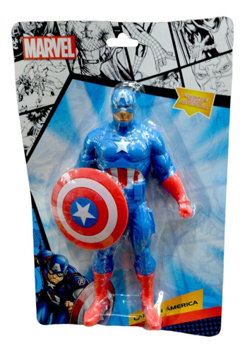 Muñeco Articulado Capitán América En Blister 23cm Marvel