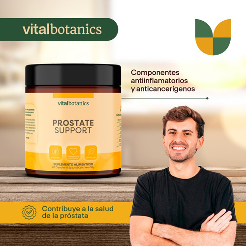 Suplemento Prostata 60caps 500mg Prost Support Vitalbotanics