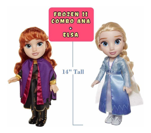 Frozen 2 Combo Anna+elsa Originales Importadas Muñecas 40cm
