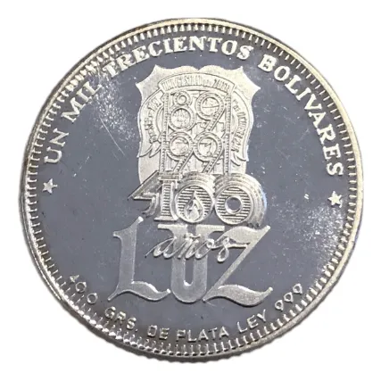 Moneda 100 Años Luz 1300 Bs Venezuela (Usado)