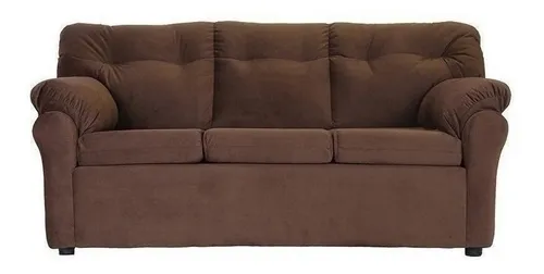 Sofá Emilia 3 Cuerpos Felpa Chocolate Muebles América Sofá Emilia 3 Cuerpos Felpa Chocolate Muebles América