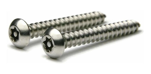 Tornillo Seguridad Cabeza Boton Star Drive 12 Plateado