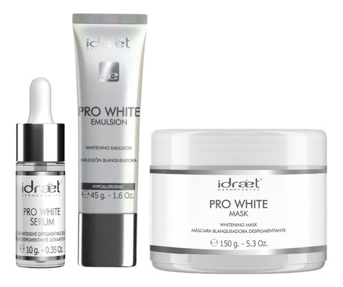 Idraet Pro White Serum 10g + Mascara 150g + Emulsion 45g