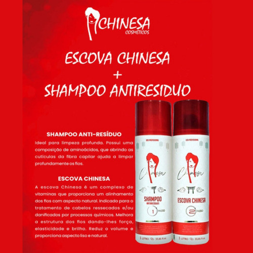 Chinesa Kit Escova Progressiva 2 X 1000ml
