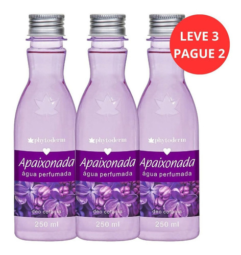 Água Perfumada Phytoderm Leve 3 Pague 2 Apaixonada 250ml