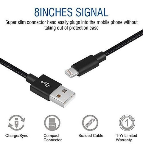 Cable Rapida Sincronizacion Para iPhone 5 Unidad 3 6 10