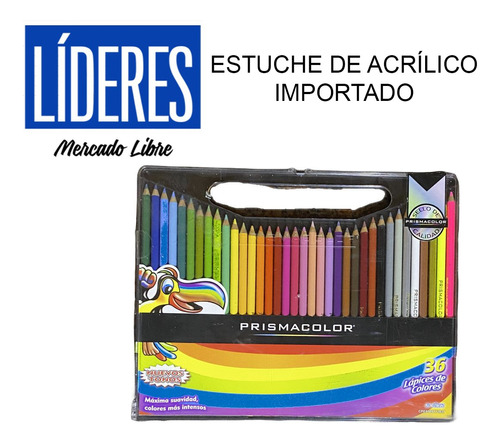 Creyones Prismacolor Caja Acrílico De 36 Unidades Original