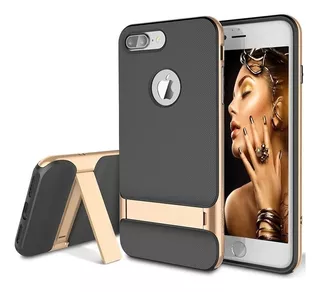 Case Protector Rock Royce Para iPhone 7 Plus C/ Apoyo Gold